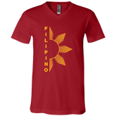 Filipino Half Sun Unisex Jersey V-Neck T-Shirt